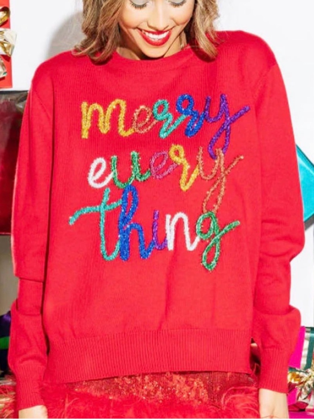 Queen of Sparkles Christmas Merry Everything Size L